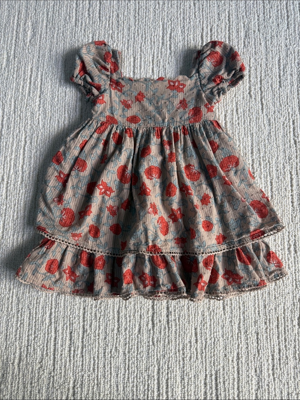 Girls Floral Tiered Dress